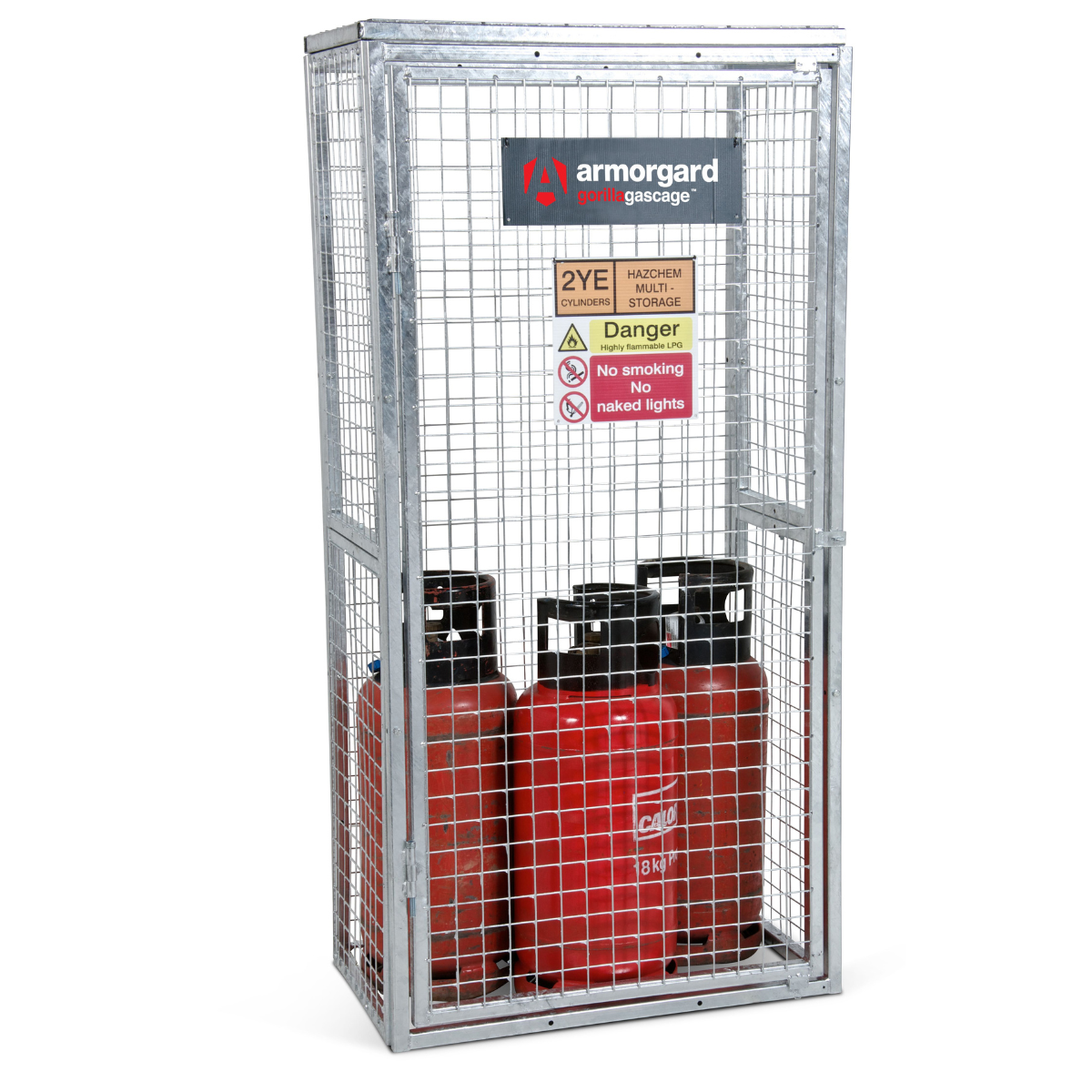 Armorgard GGC3 Gorilla Gas Cage 912mm x 566mm x 1831mm Heavy-Duty Secure Storage Solution for Gas Cylinders