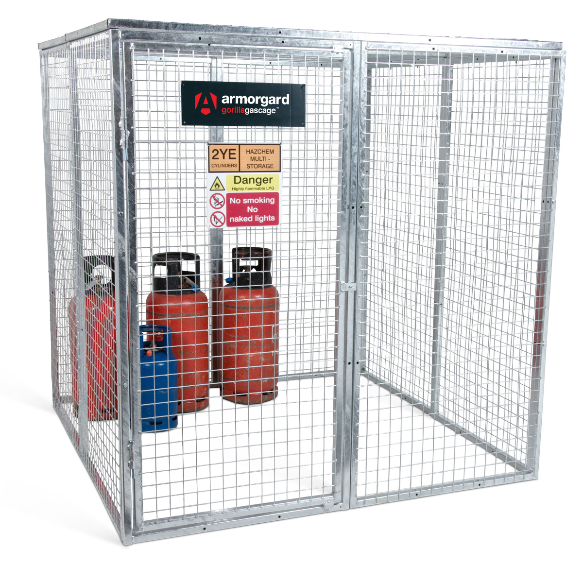 Armorgard GGC9 Gorilla Gas Cage 1812mm x 1266mm x 1831mm Heavy-Duty Durable Storage for Gas Cylinders