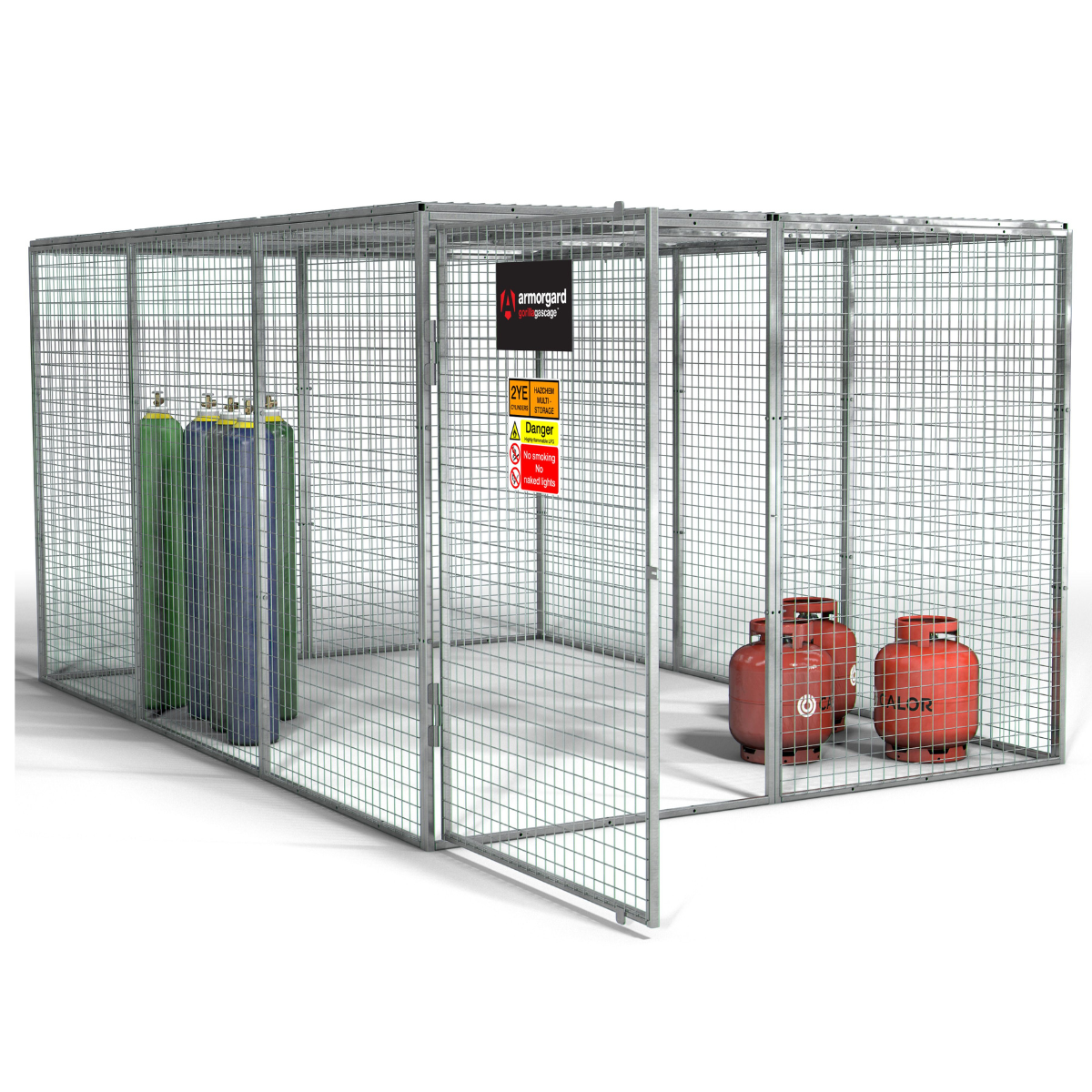 Armorgard GGC13 Gorilla Gas Cage 2412mm x 3666mm x 1831mm Heavy-Duty Secure Storage for Gas Cylinders