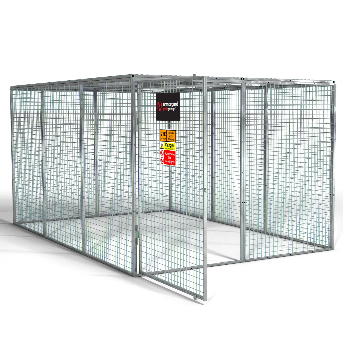 Armorgard GGC13 Gorilla Gas Cage 2412mm x 3666mm x 1831mm Heavy-Duty Secure Storage for Gas Cylinders