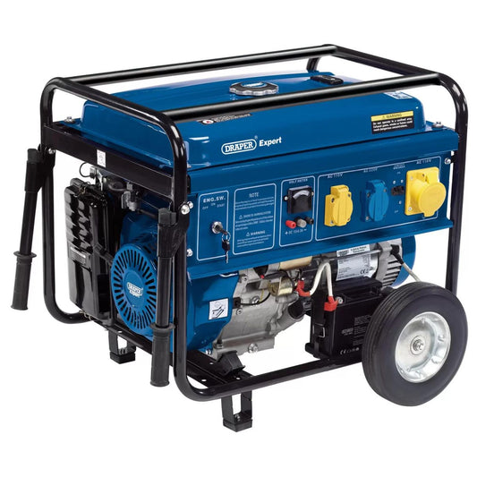 Draper Expert PG58W Petrol Generator with Wheels 230V/5000W 23987