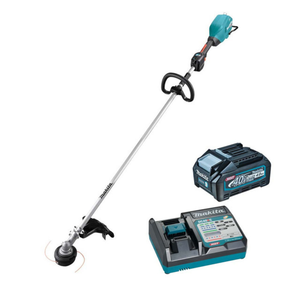 Makita UR017GM101 40V XGT Brushless Line Trimmer With 4.0Ah Battery & Charger