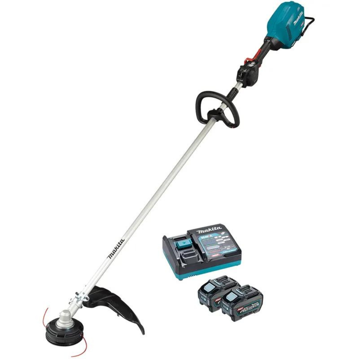 Makita UR014GT201 40V XGT Brushless Line Trimmer With 2 x 5.0Ah Batteries & Charger