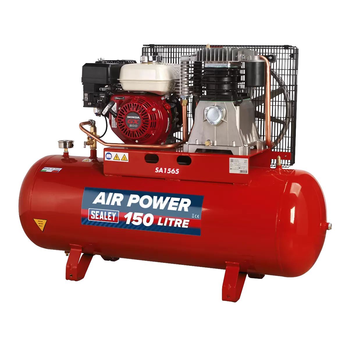 Sealey SA1565 150L Belt Drive Air Compressor with Petrol Engine