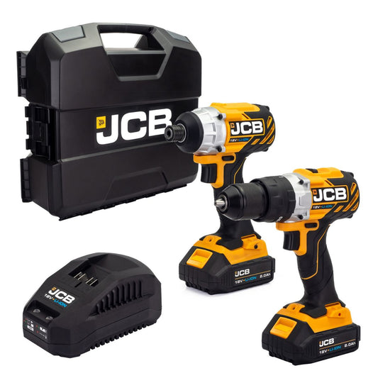 JCB 21-18BL-TPK-2 18V Twinpack with 2x2.0Ah Battery & Charger in W-Boxx 136
