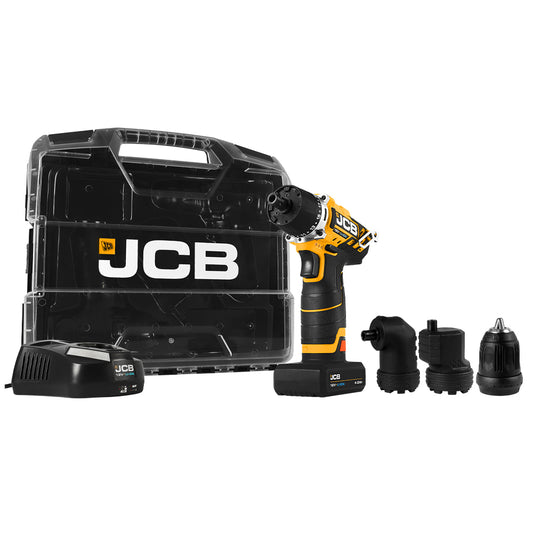 JCB 21-12TPK2-WB-2 12V 4 in 1 Drill Driver with 2x2.0Ah Batteries & Charger in W-Boxx