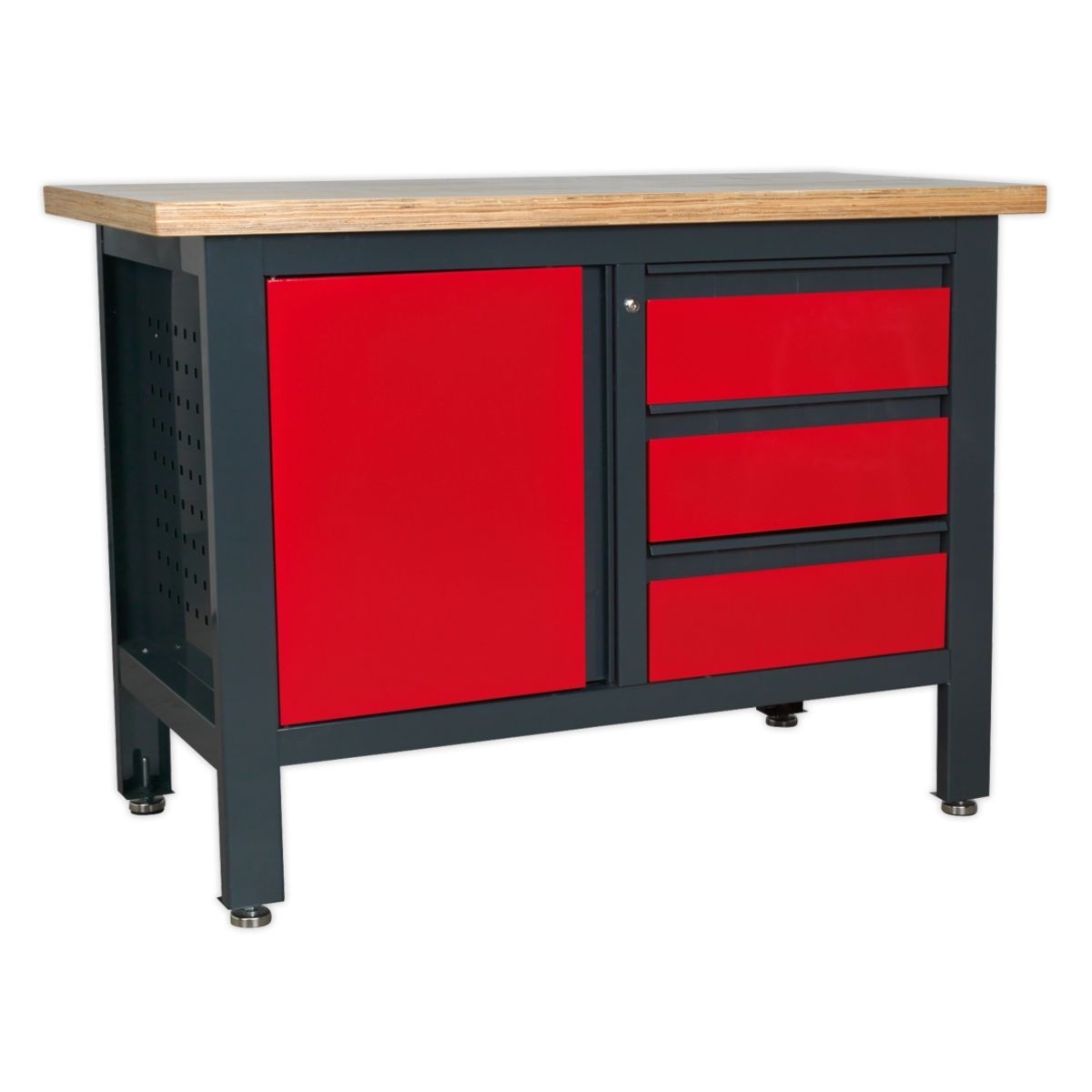 Sealey AP1372B Workstation with 3 Drawers & Cupboard