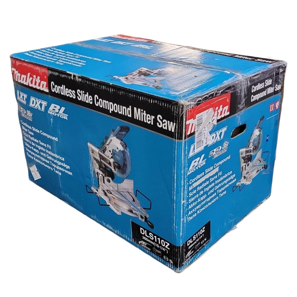 Makita DLS110Z 36V Brushless 260mm Slide Compound Mitre Saw Body Only Item Condition Damaged Box