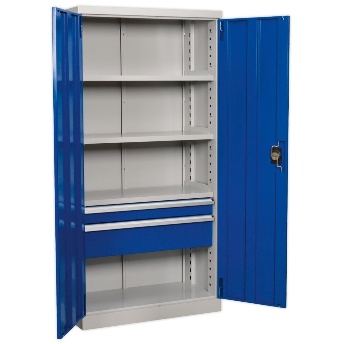 Sealey APICCOMBO2 Industrial Cabinet 2 Drawer 3 Shelf 1800mm