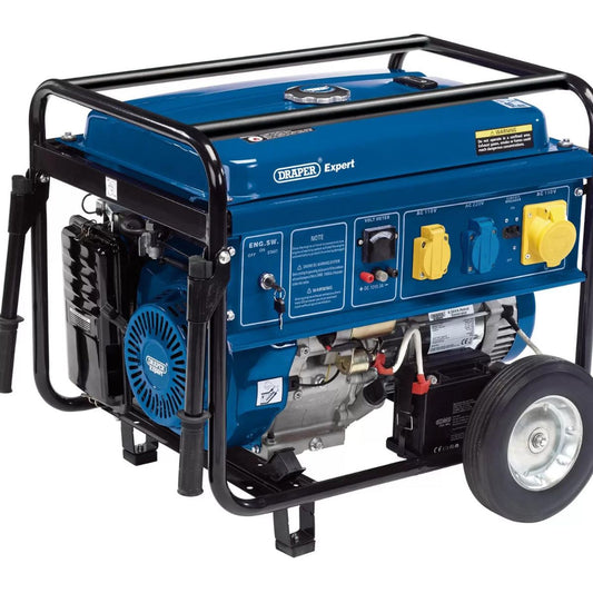 Draper Expert PG43W Petrol Generator with Wheels 230V/4000W 23984