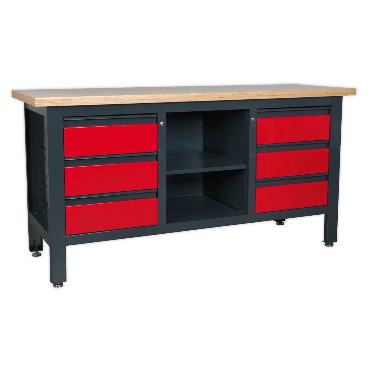 Sealey AP1905D Workstation with 6 Drawers & Open Storage