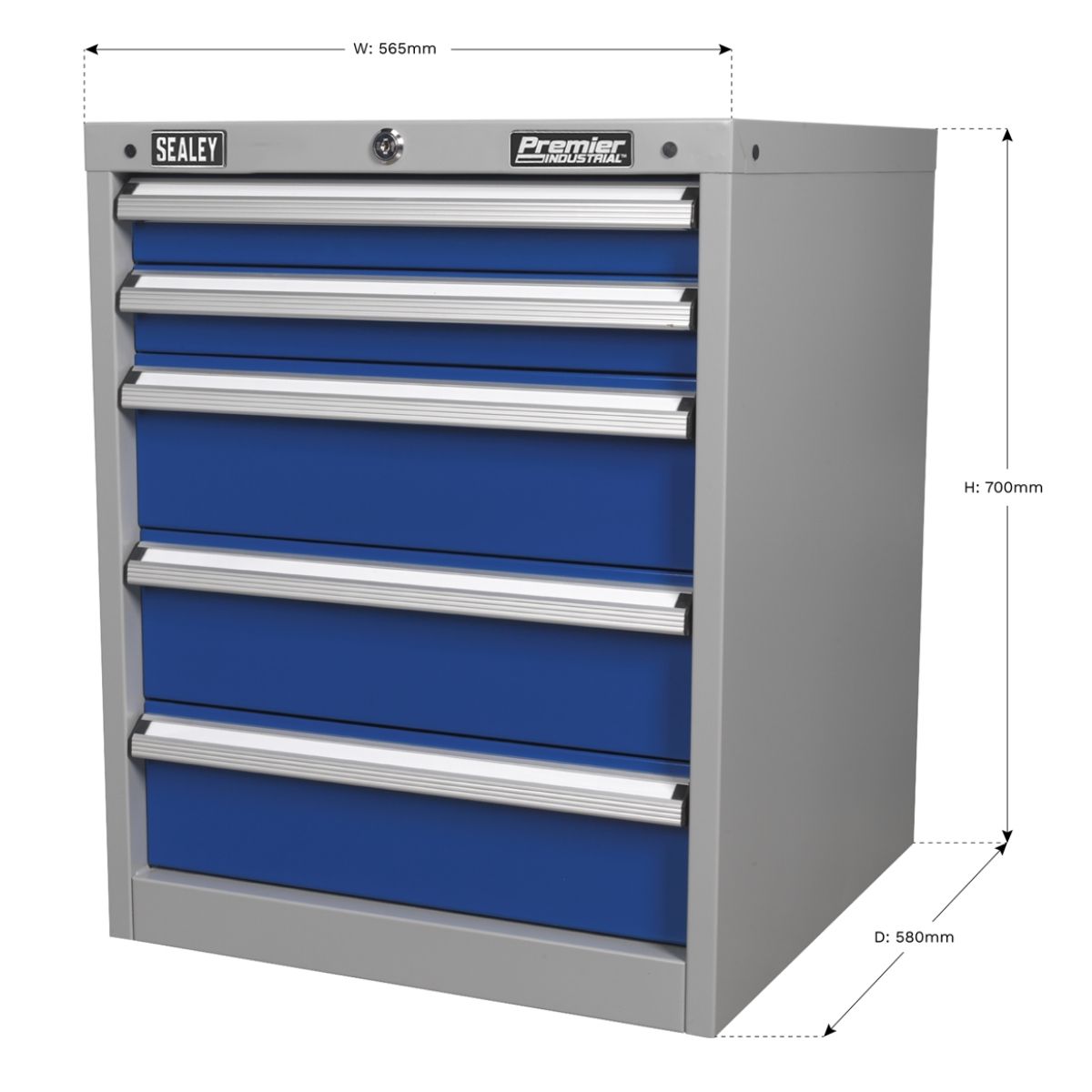 Sealey API5655A 5 Drawer Industrial Cabinet