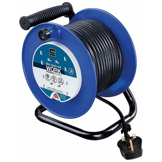 Masterplug Open Cable Reel 13A 4-Socket 25M 240V LDCC2513/4BL-MP