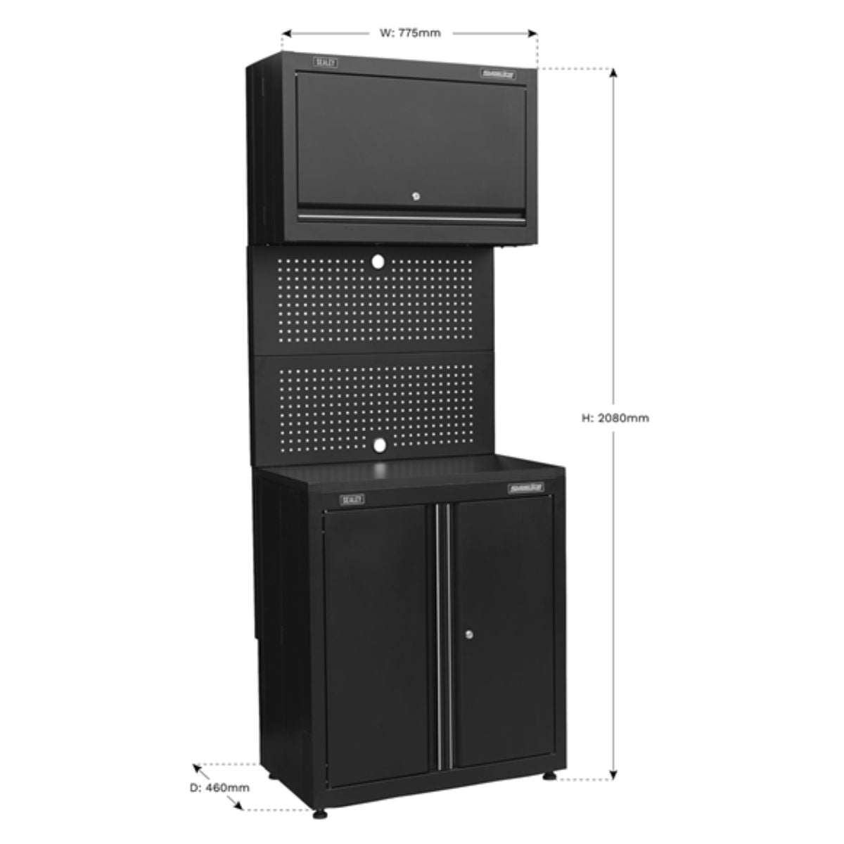 Sealey APMS2HFP Superline Pro Rapid-Fit 2 Door Cabinet & Wall Cupboard