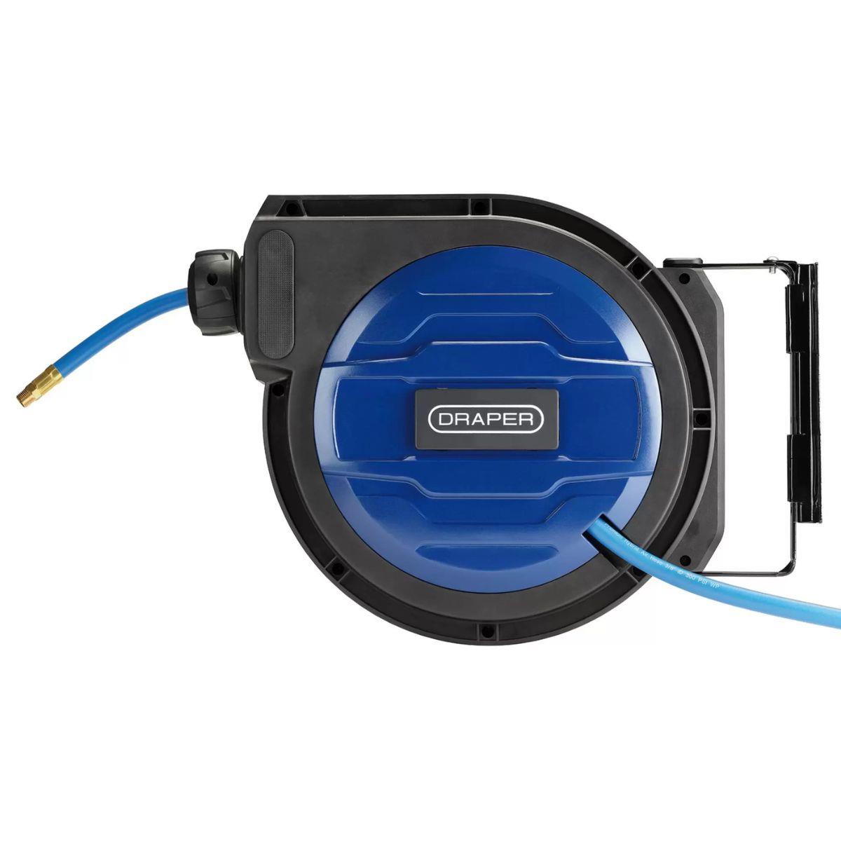 Draper RAH30B Retractable Air Hose Reel 30m–10mm ID Hybrid Hose 29676