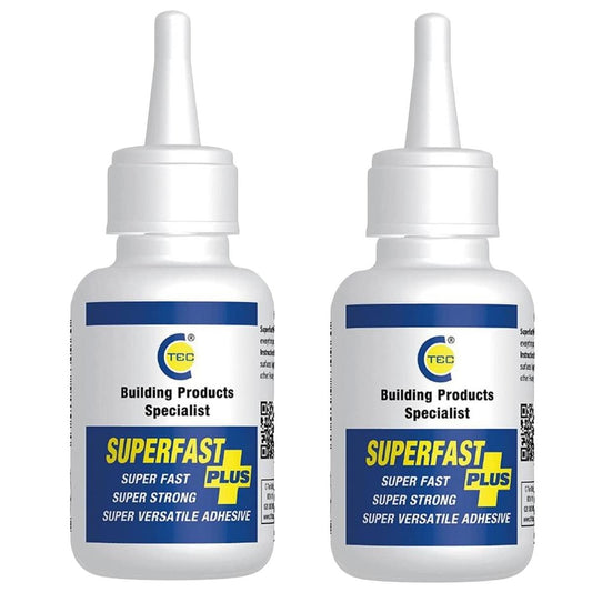 C-TEC 50ml SuperFast Plus Extra Strong Adhesive Glue Pack of 2