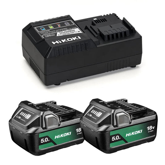Hikoki UC18YSL3JKZ 18V Starter Pack 3 - 2 x BSL1850MA 5.0Ah Battery & 1 x UC18YSL3 Charger