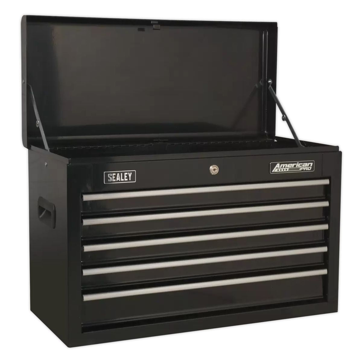 Sealey AP22BSTACK Topchest, Mid-Box & Rollcab 14 Drawer Stack Black