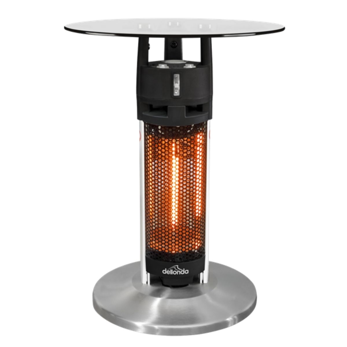 Dellonda DG62 Bistro Table with 1200W Heater Black/Stainless Steel