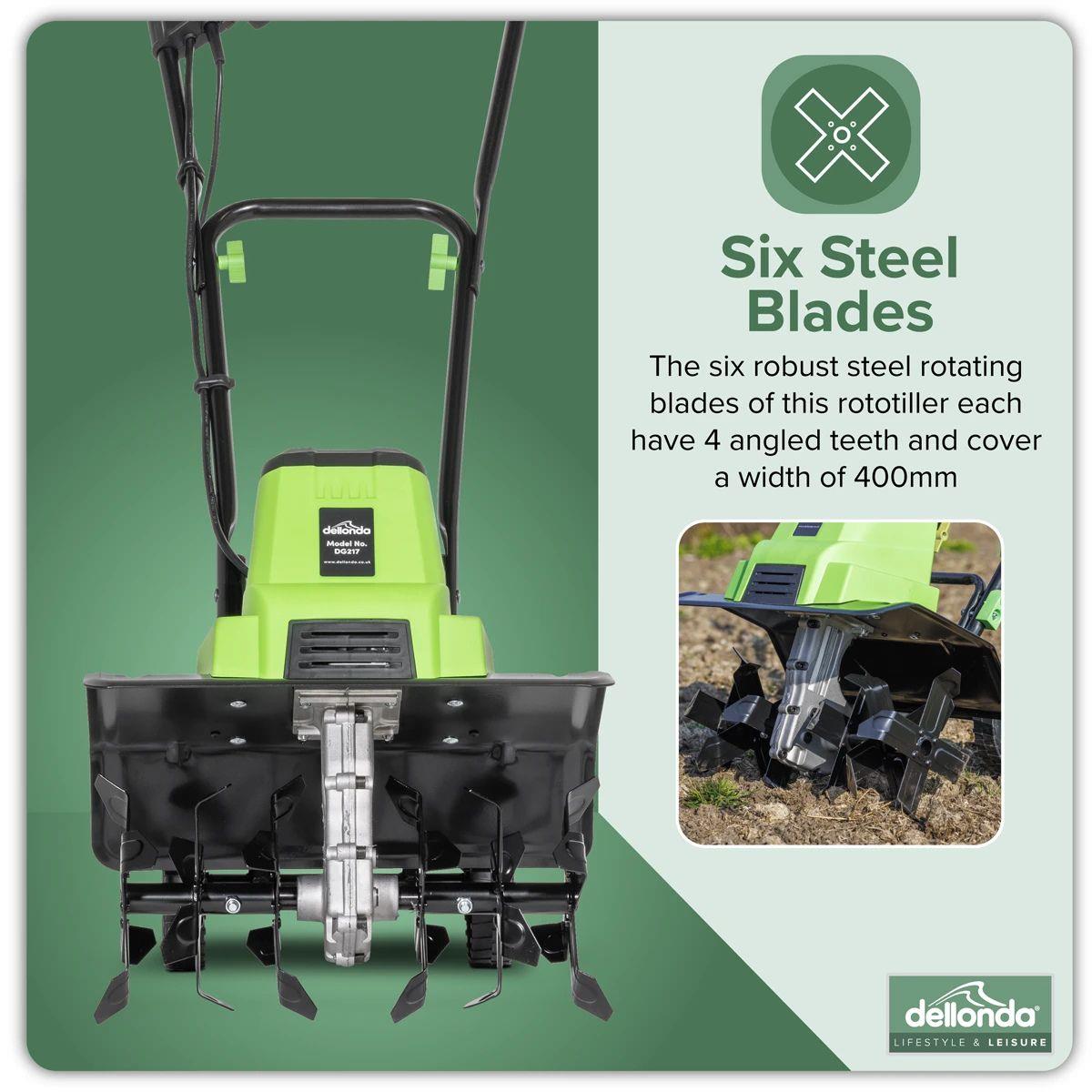 Sealey DG217 Dellonda Electric Tiller/Cultivator 230V/1500W