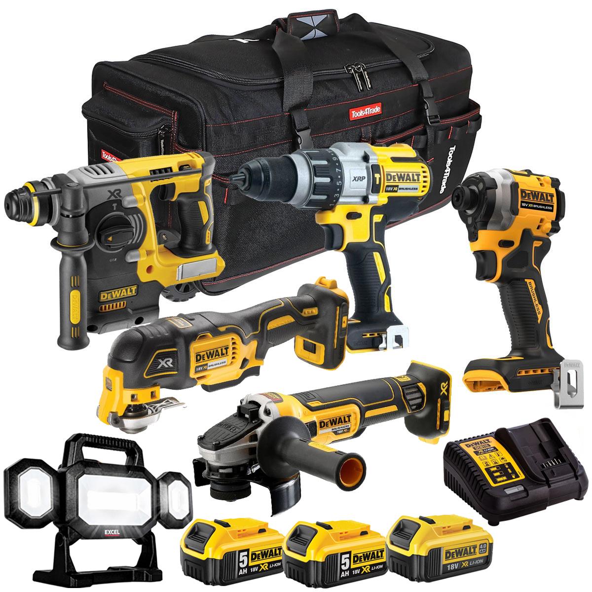 Dewalt 18V 6 Piece Combo Kit with 3 x Batteries & Charger T4TKIT-2843