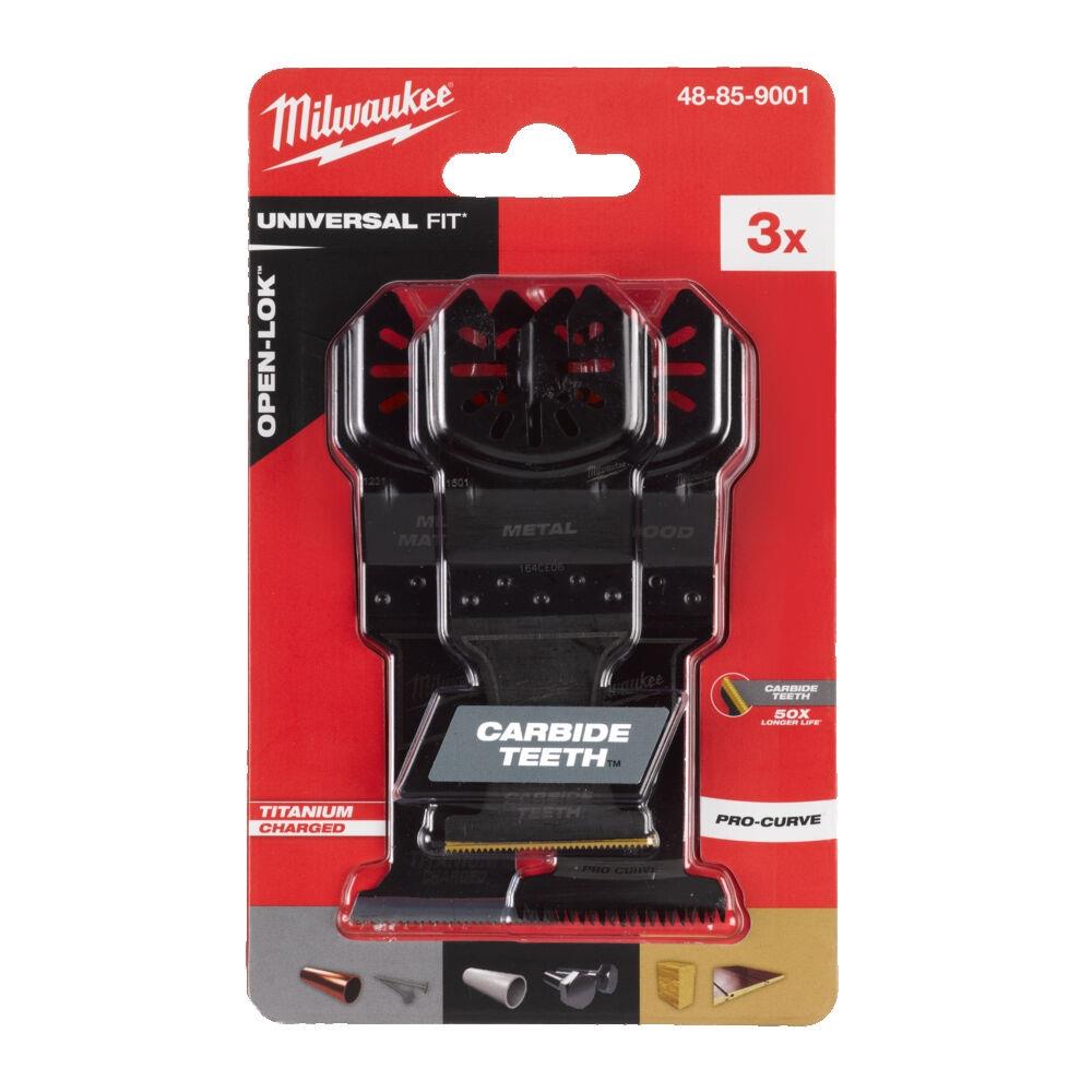 Milwaukee 3 Piece OPEN-LOK Multi Material Oscillating Multi Tool Blade Set 48859001