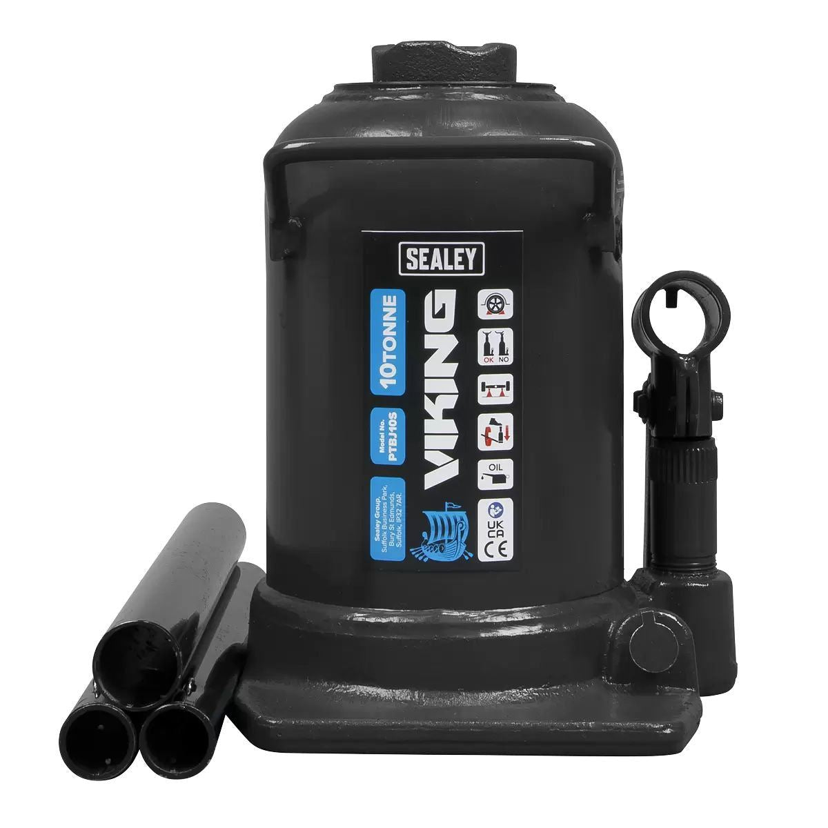 Sealey PTBJ10S 10 Tonne Bottle Jack with Telescopic Ram