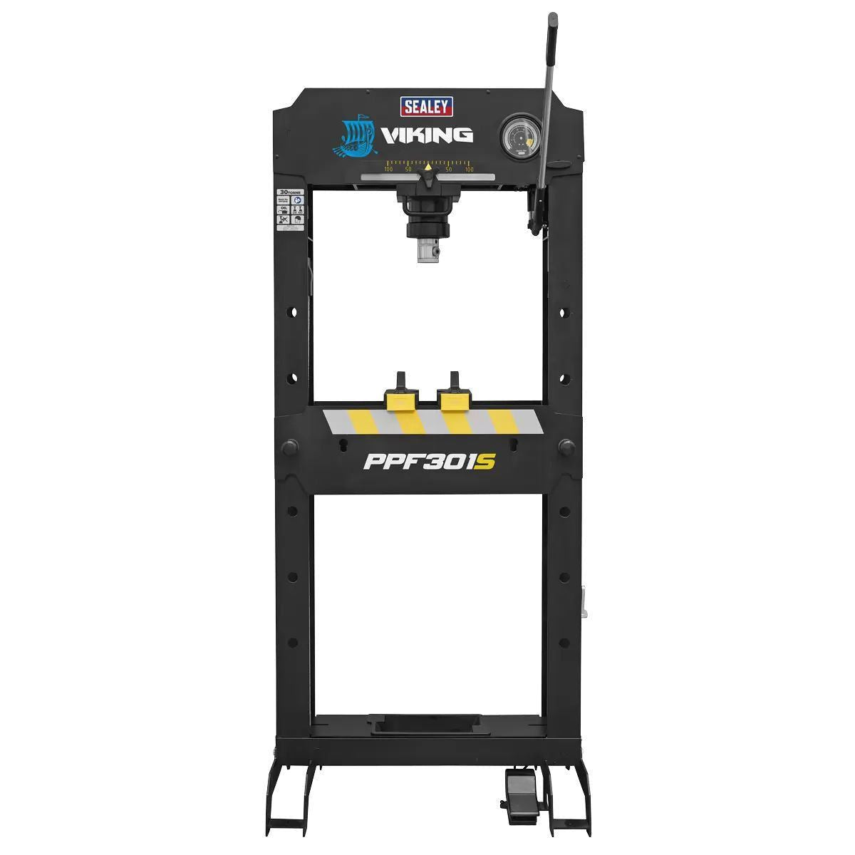 Sealey PPF301S Viking Air/Hydraulic Press 30 Tonne Floor Type with Sliding Ram and Foot Pedal