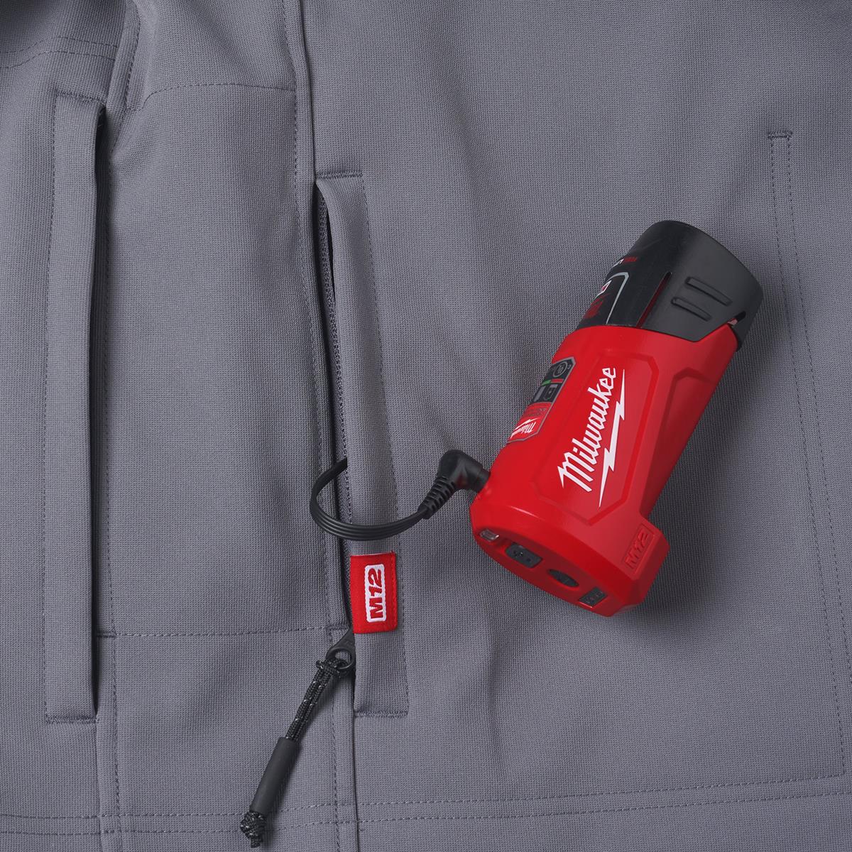 Milwaukee M12HJGREY5-0 M12 12V Heated Work Jacket Grey Size - XXL 4933478976