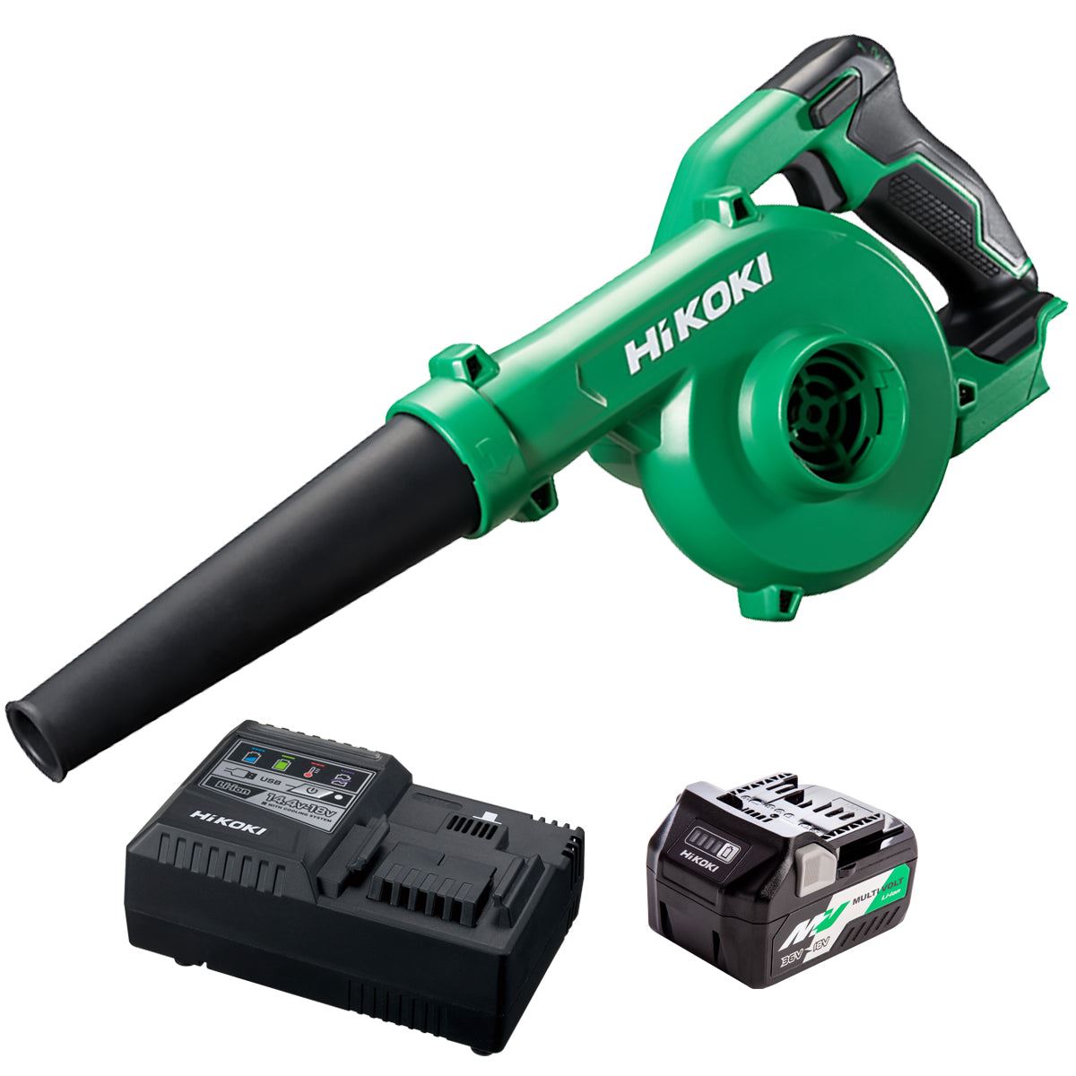 Hikoki RB18DCW4Z 18V Cordless Blower with 1 x 2.5Ah/5.0Ah Battery & Charger