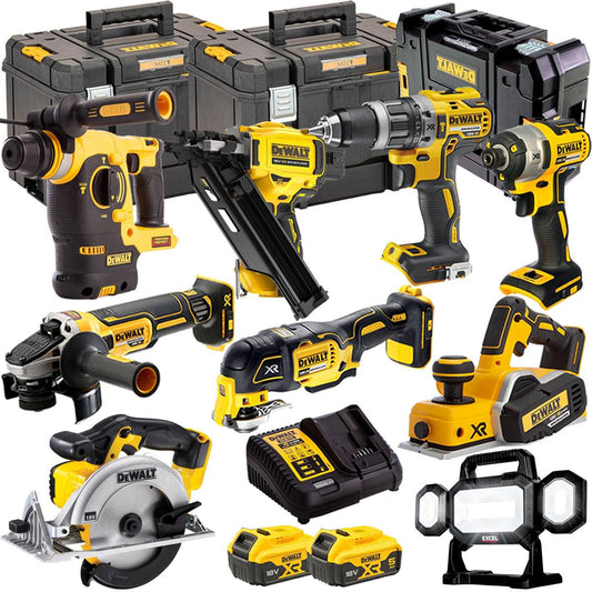 Dewalt 18V 9 Piece Power Tool Kit with 2 x 5.0Ah Batteries T4TKIT-880