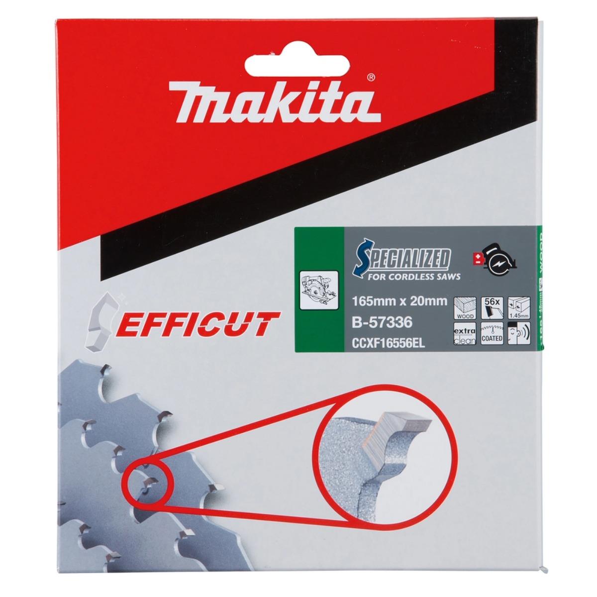 Makita 165mm 56T Plunge Saw Blade Efficut B-57336