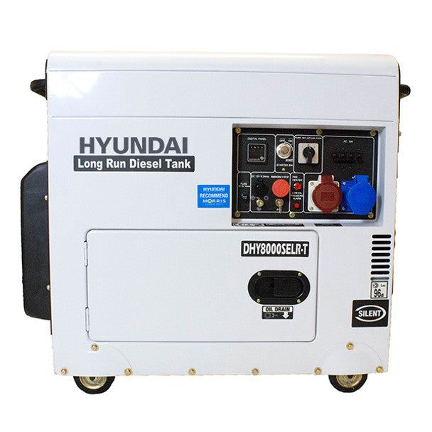 Hyundai DHY8000SELR-T Diesel Generator, Multi-phase 230V/400V, Three Phase / Single Phase 5.8kW/7.5kVA