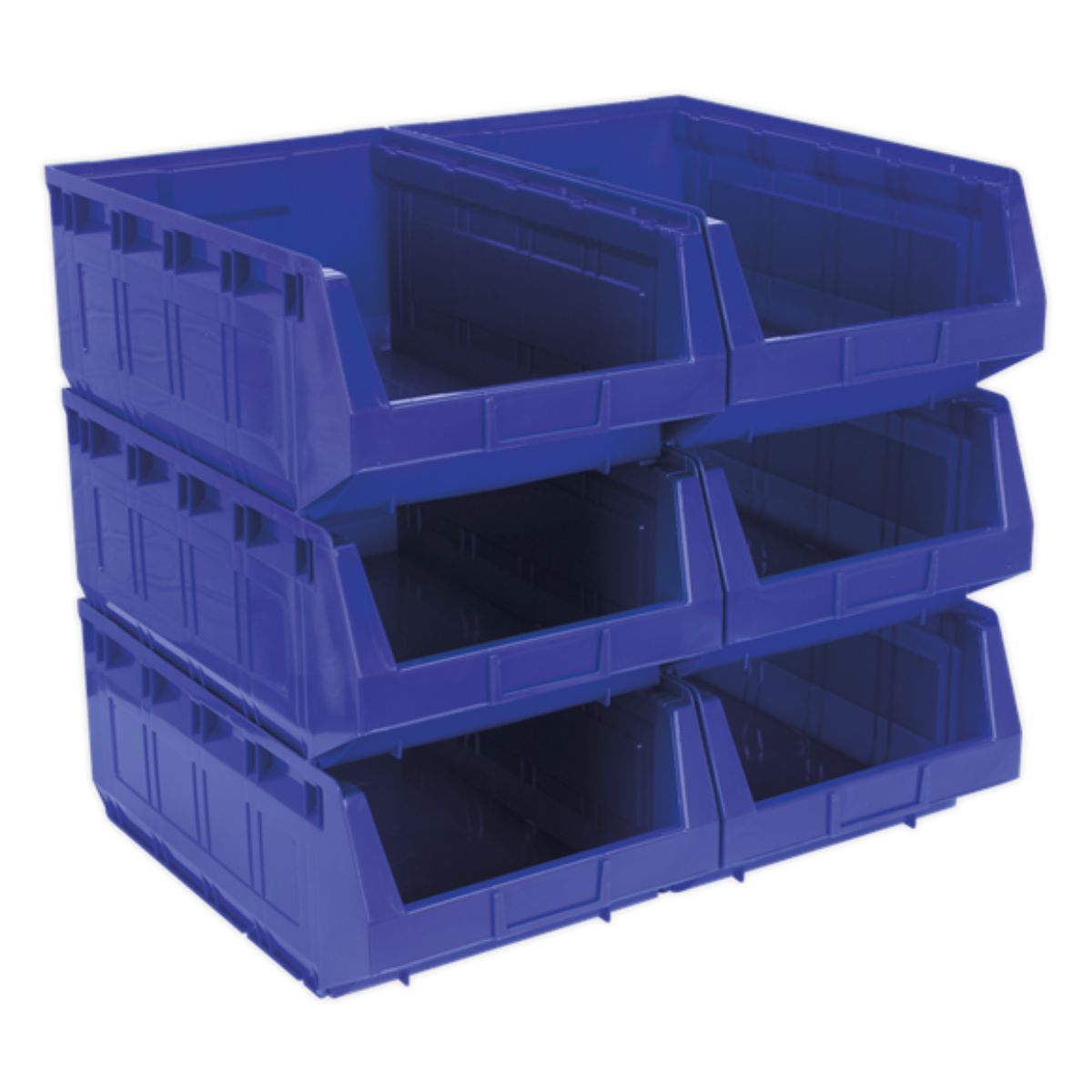 Sealey TPS56B Plastic Storage Bin Blue -Pack of 6