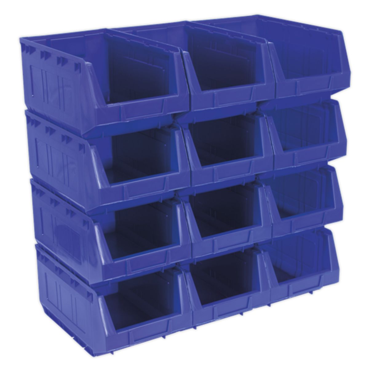 Sealey TPS412B Plastic Storage Bin Blue -Pack of 12