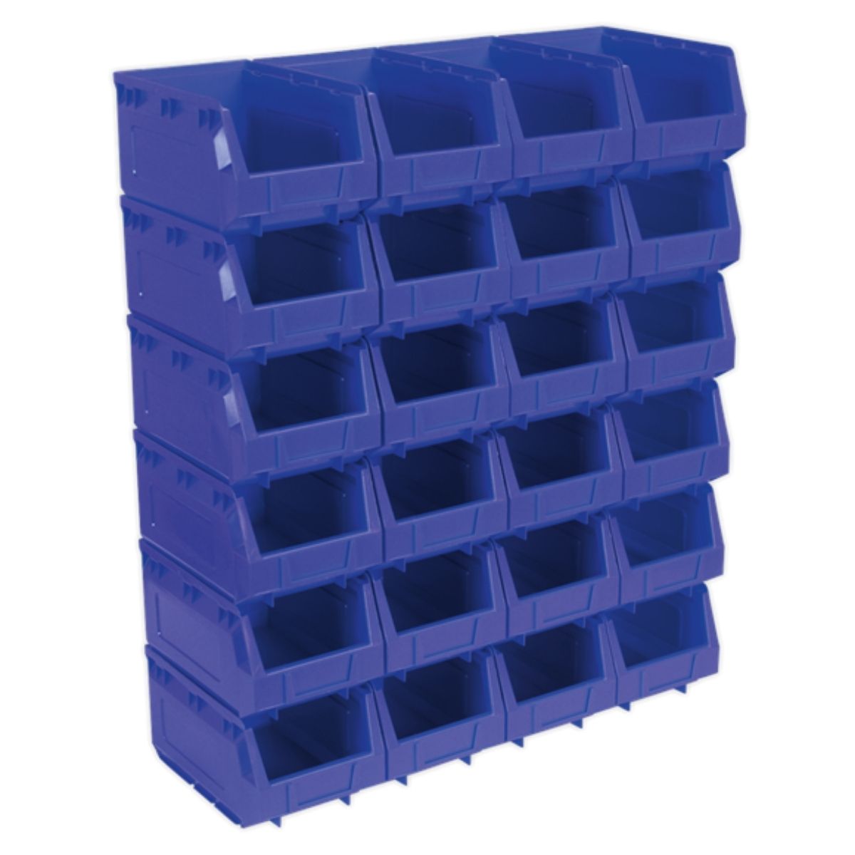 Sealey TPS324B Plastic Storage Bin Blue Pack of 24