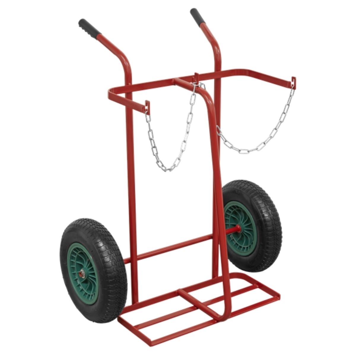 Sealey ST28P Welding Bottle Trolley with Pneumatic Tyres -2 Bottle