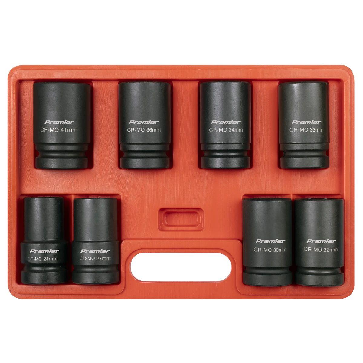 Sealey AK888M Impact Socket Set 8pc Deep 1