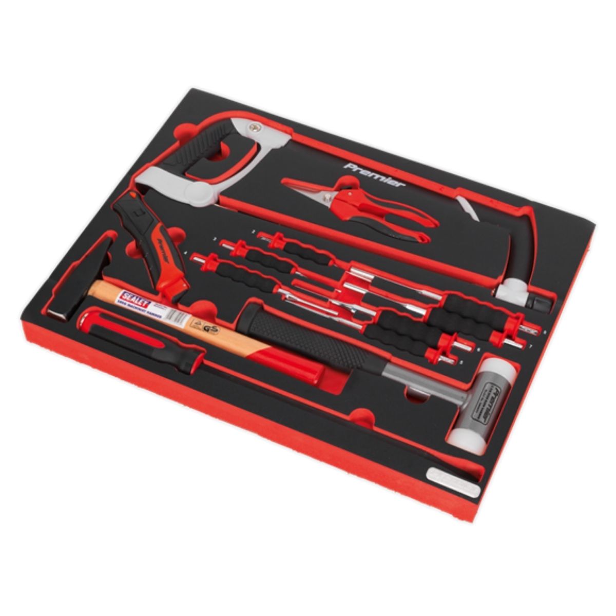 Sealey TBTP06EU Hacksaw, Hammers & Punch Kit 13pc