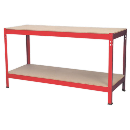 Sealey AP1535 1.53m Steel Workbench with Wooden Top