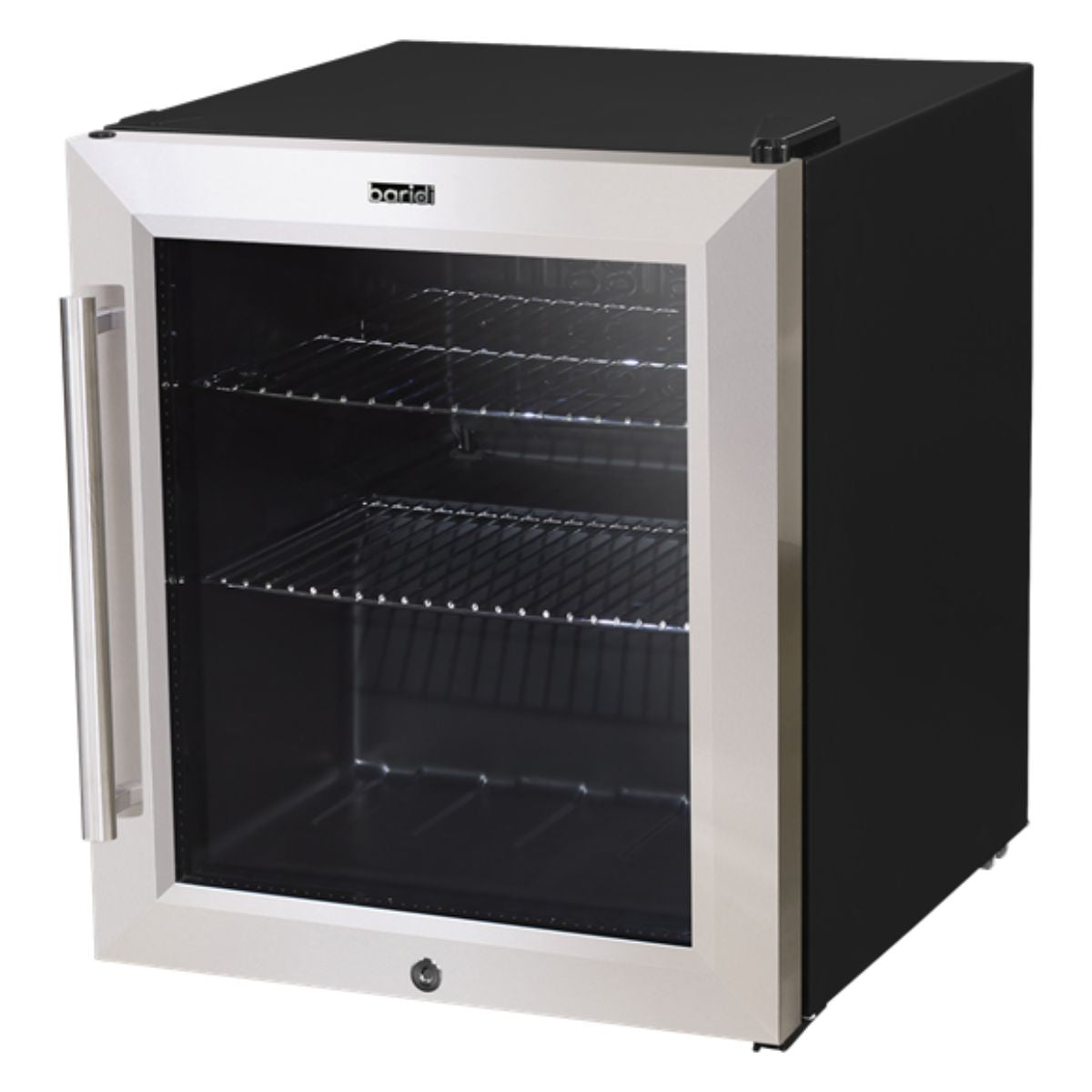 Baridi DH75 50L Stainless Steel Tabletop Beer & Drinks Fridge with Glass Door