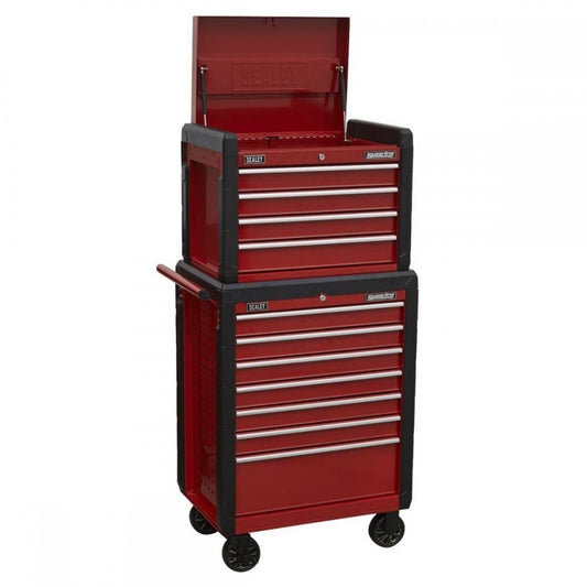 Sealey AP3411STACK Topchest 4 Drawer Rollcab 7 Drawer Combination