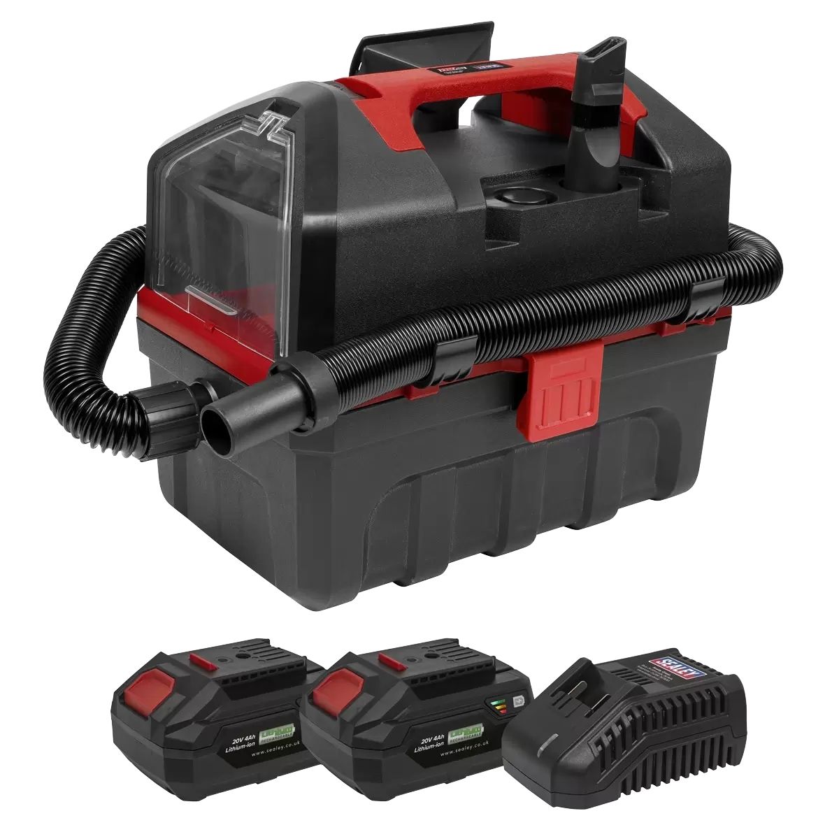 Sealey CP20VWDVKIT 20V Wet & Dry Vacuum Kit 2 Batteries With Charger