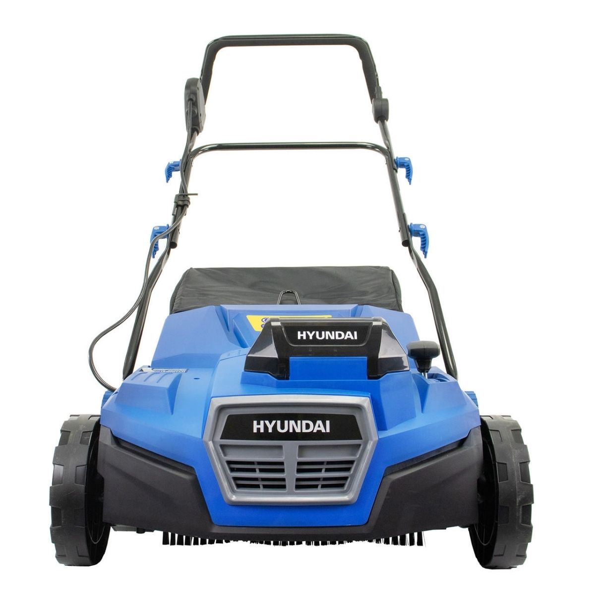 Hyundai HY2197 40V Artificial Grass Brush 38cm With 2 x 4Ah Li-ion Batteries & Charger, 45L Grass Catcher