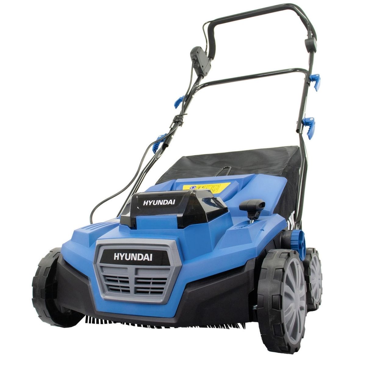 Hyundai HY2197 40V Artificial Grass Brush 38cm With 2 x 4Ah Li-ion Batteries & Charger, 45L Grass Catcher