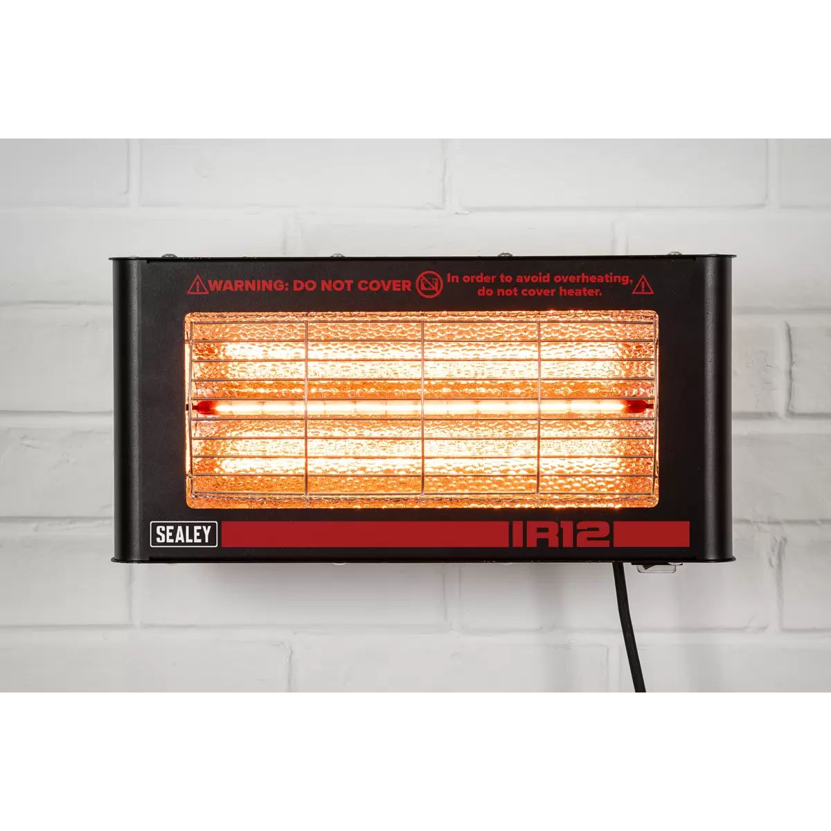 Sealey IR12 Infrared Quartz Heater Wall Mounting 1200W/230V