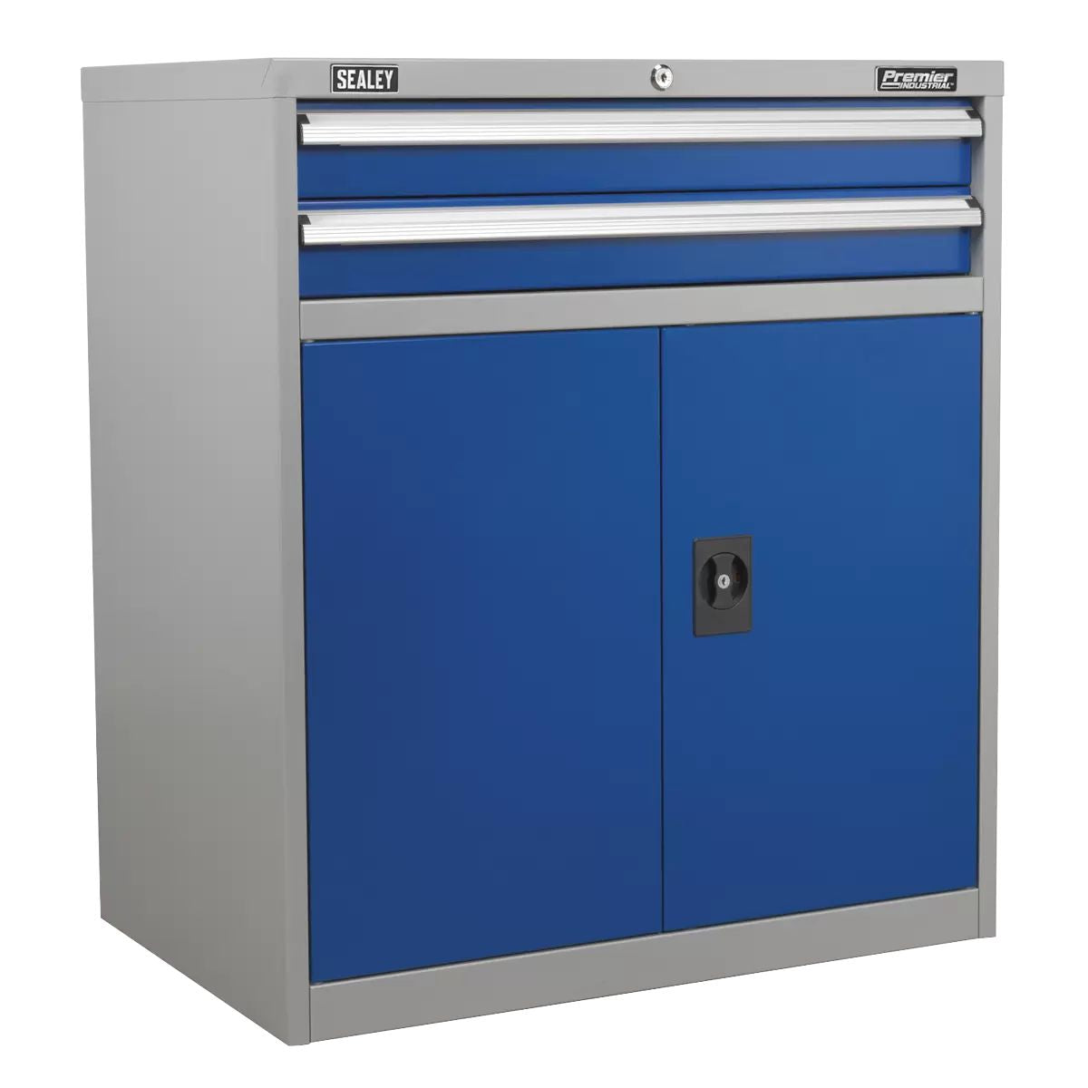 Sealey API8810 Industrial Cabinet 2 Drawer & 1 Shelf Double Locker