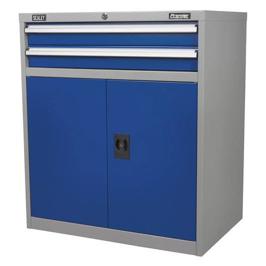 Sealey API8810 Industrial Cabinet 2 Drawer & 1 Shelf Double Locker