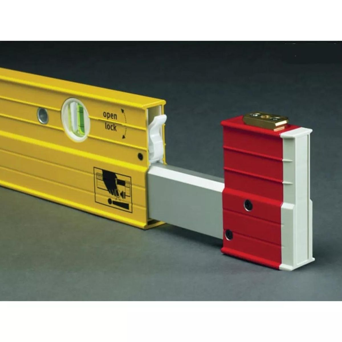 Stabila TB106T183 106T-183 Extendable Spirit Level 183-315cm with 3 Vials for Accurate Leveling 17708