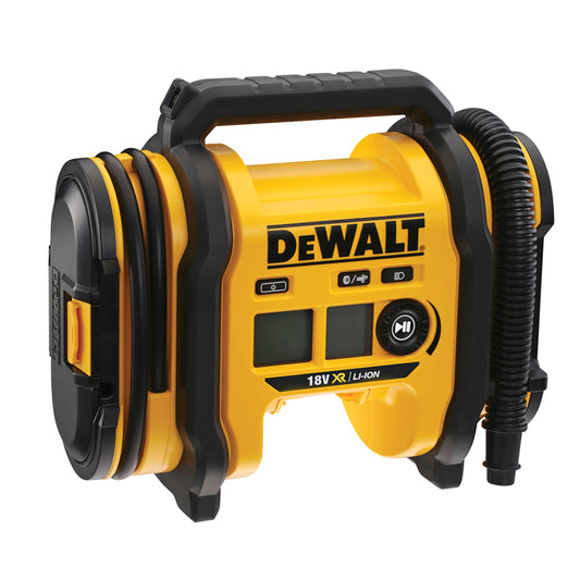 Dewalt DCC018N 18V XR Triple Source Inflator Body Only With 1 x 12V Car Power Adaptor & 3 x Accessory Bits